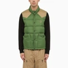 MONCLER MONCLER GRENOBLE | VENY GREEN PADDED WAISTCOAT