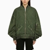 HALFBOY GREEN COTTON OVER BOMBER JACKET