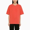 HALFBOY RED CREW-NECK T-SHIRT WITH LOGO