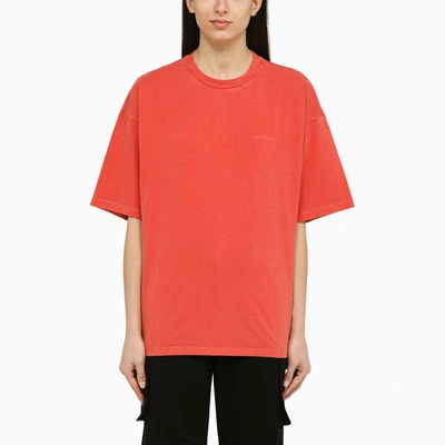 Halfboy Crew-neck T-shirt With Logo In Red