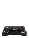 GUCCI PADDED LEATHER SHOULDER BAG WITH ICONIC FRONTAL HORSEBIT