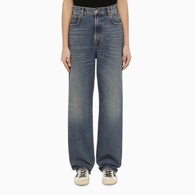 Golden Goose Baggy Jeans With Blue Turn-ups