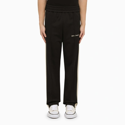 PALM ANGELS BLACK JOGGING TROUSERS WITH BANDS