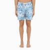 Palm Angels Sunset Graphic-print Swim Shorts In Blue