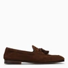 CHURCH'S BROWN SUEDE LOAFER WITH TASSELS