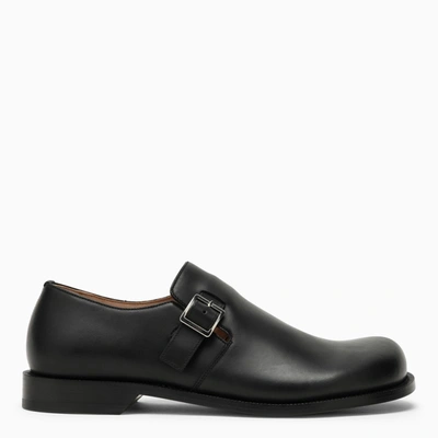 LOEWE CAMPO BLACK CALFSKIN DERBY WITH BUCKLE