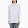 Golden Goose Button-down Blouse With Vertical Pinstripe In Blue