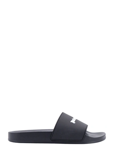 PALM ANGELS RUBBER SANDALS WITH ESSENTIAL LOGO DETAIL