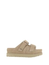 Ugg Goldenstar Hi Suede Slides Sand