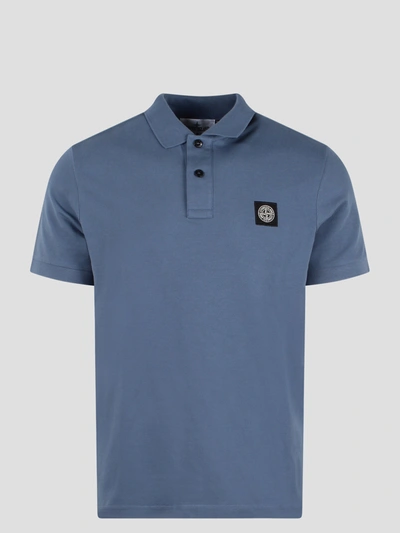 Stone Island Short Sleeves Slim Fit Polo Shirt Clothing In Blue