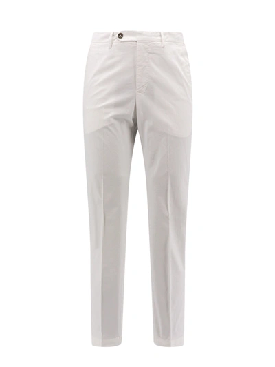 Pt Torino Stretch Cotton Trouser In White