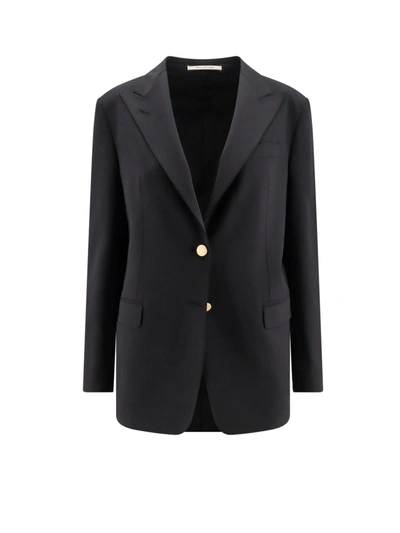 Tagliatore Wool Blend Blazer With Gold Buttons