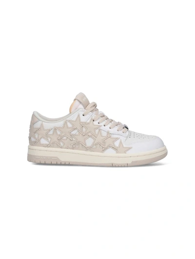 Amiri Stars Low-top Leather Sneakers In White