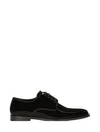 Dolce & Gabbana Derby Lace-up Shoes In Patent Leather In Black