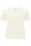 LANVIN LOGO EMBROIDERED T SHIRT