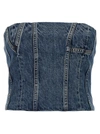 Amiri Denim Bustier Top In Blue