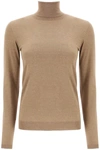 BRUNELLO CUCINELLI BRUNELLO CUCINELLI TURTLENECK SWEATER IN CASHMERE AND SILK LUREX KNIT WOMEN