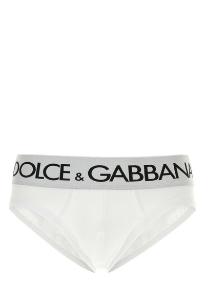 Dolce & Gabbana Man White Stretch Cotton Brief
