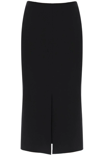 Dolce & Gabbana Milano-stitch Pencil Skirt Women In Black