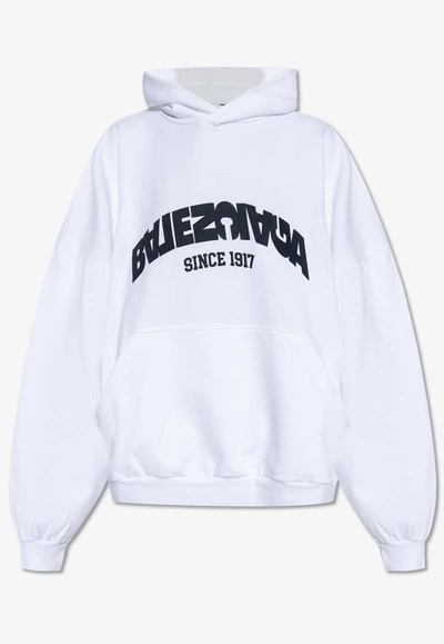 Balenciaga Oversized Sweatshirt "back Flip" In White