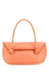 JIL SANDER JIL SANDER WOMAN PEACH PINK LEATHER SMALL KNOT HANDLE HANDBAG