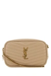 Saint Laurent Lou Mini Ysl Camera Bag In Smooth Quilted Leather In Brown