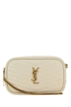 Saint Laurent Lou Mini Quilted Leather Cross-body Bag In White