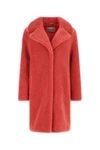STAND STUDIO STAND STUDIO WOMAN LIGHT RED TEDDY CAMILLE COCOON COAT