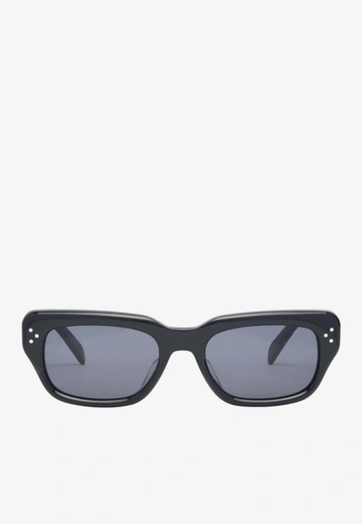 Celine Bold 3 Dots Rectangular Sunglasses In Gray