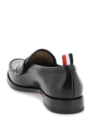 Thom Browne Hammered Leather Moccasin In Black