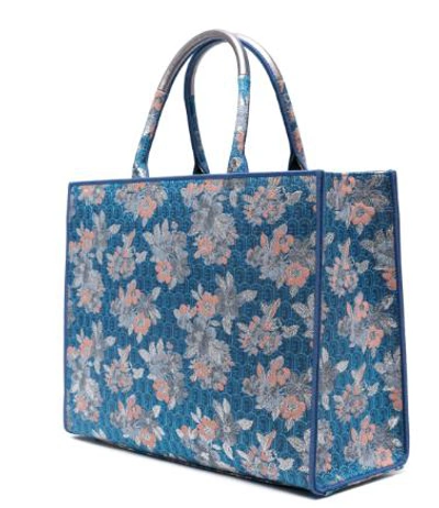 Furla Opportunity Monogram-pattern Tote Bag In Azzurrite