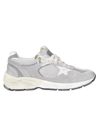 Golden Goose Flat Shoes In Grey/silver/white