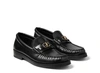 Jimmy Choo Leather Loafers With Glossy Finish And Metallic Accent