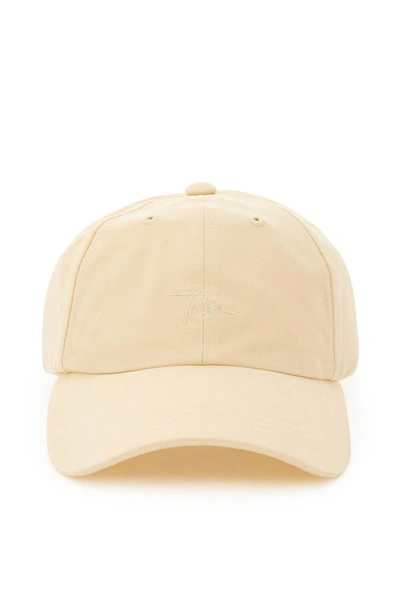Totême Toteme Baseball Cap With Embroidery Women In White