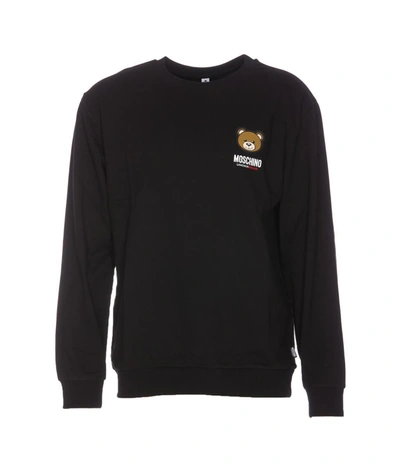 Moschino Underbear Logo Sweatshirt In Black