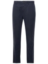 ALTEA ALTEA NAVY COTTON BLEND TROUSERS