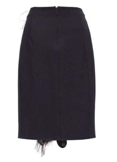 Pinko Sequin-embellished Pencil Skirt In Black