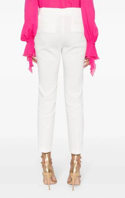 Pinko Mid-waist Skinny Trousers In White
