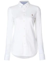 Polo Ralph Lauren White Heidi Skinny Long Sleeve Shirt