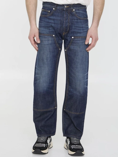 PALM ANGELS WORKWEAR MONOGRAM JEANS