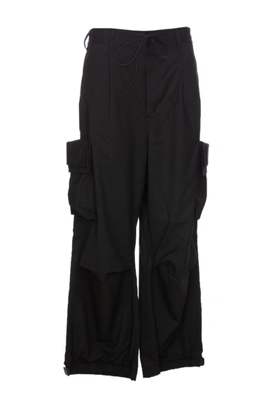 Y-3 斜纹工装裤 In Black