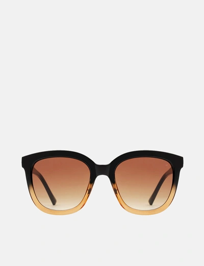 A Kjaerbede A.kjaerbede Billy Sunglasses In Black/brown Transparent