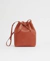 Mansur Gavriel Champagne Bucket Bag In Brandy/royal