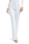 Good American Good Classic High Waist Bootcut Jeans In White001