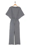 Go Couture Dolman Sleeve Crop Jumpsuit In Heather Grey