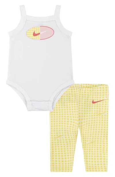 Nike Pic- Bodysuit And Leggings Set Baby 2-piece Set In Yellow