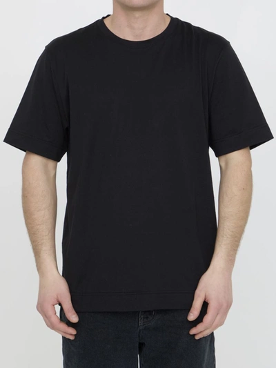 Fendi Black Jersey T-shirt In Black  