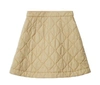 Burberry Almond Beige Quilted A-line Skirt In Soap