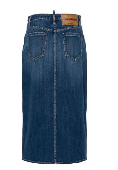 Dsquared2 Blue Denim Long Skirt