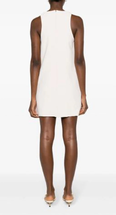 Elisabetta Franchi Sleeveless Mini Dress In White